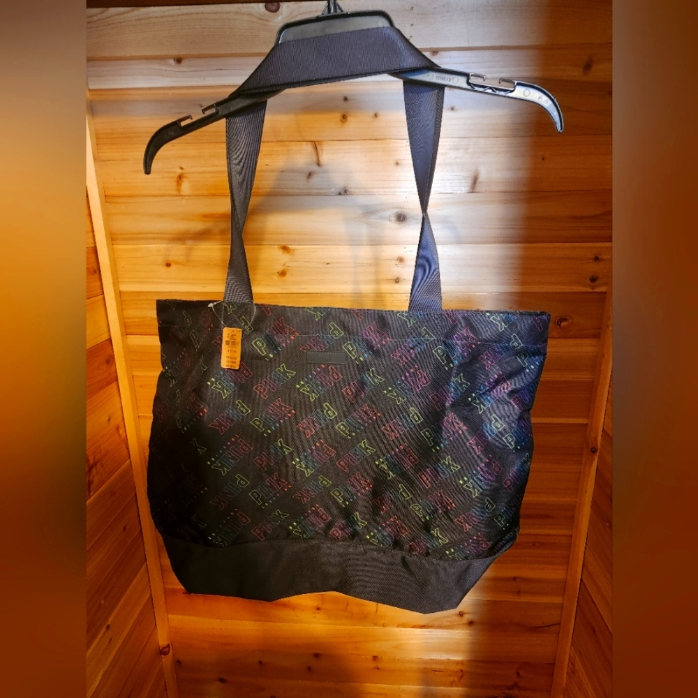 Pink rainbow tote
